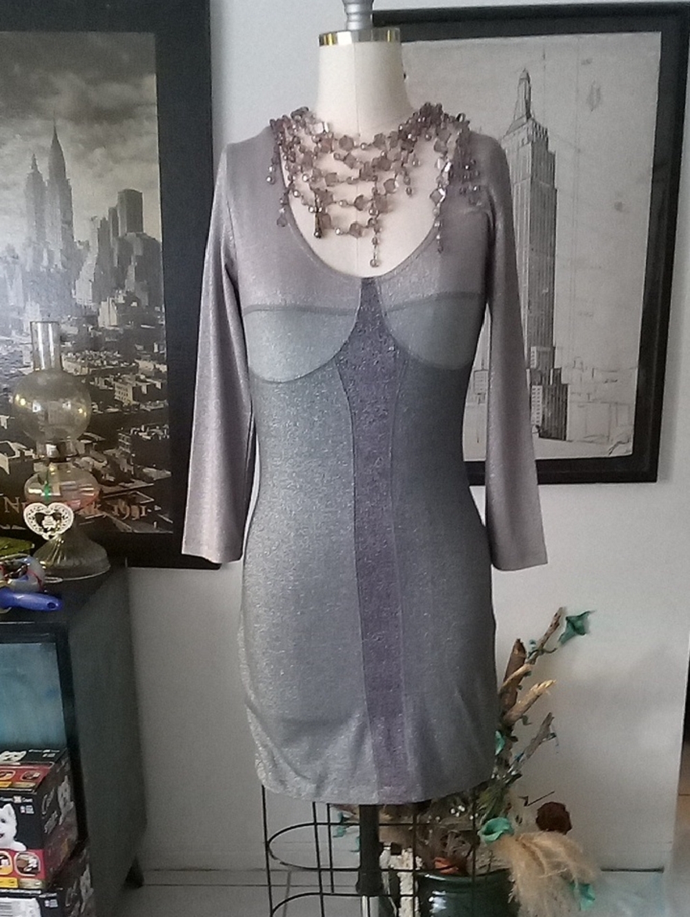 H&M Gray Long Sleeve Dress